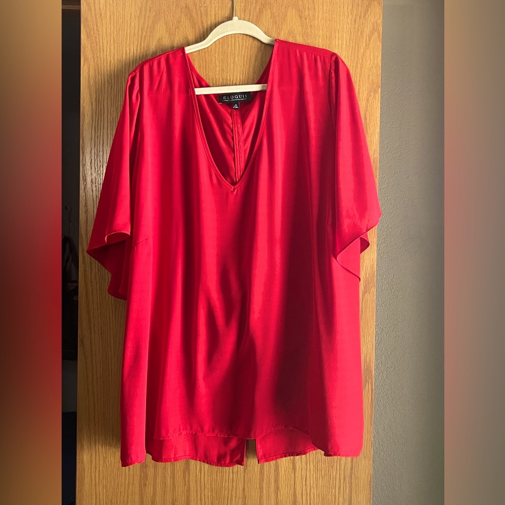 Eloquii open back blouse